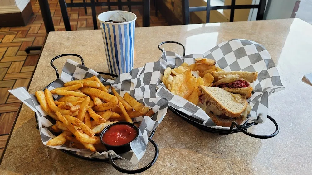 Reuben Sandwich and Fries